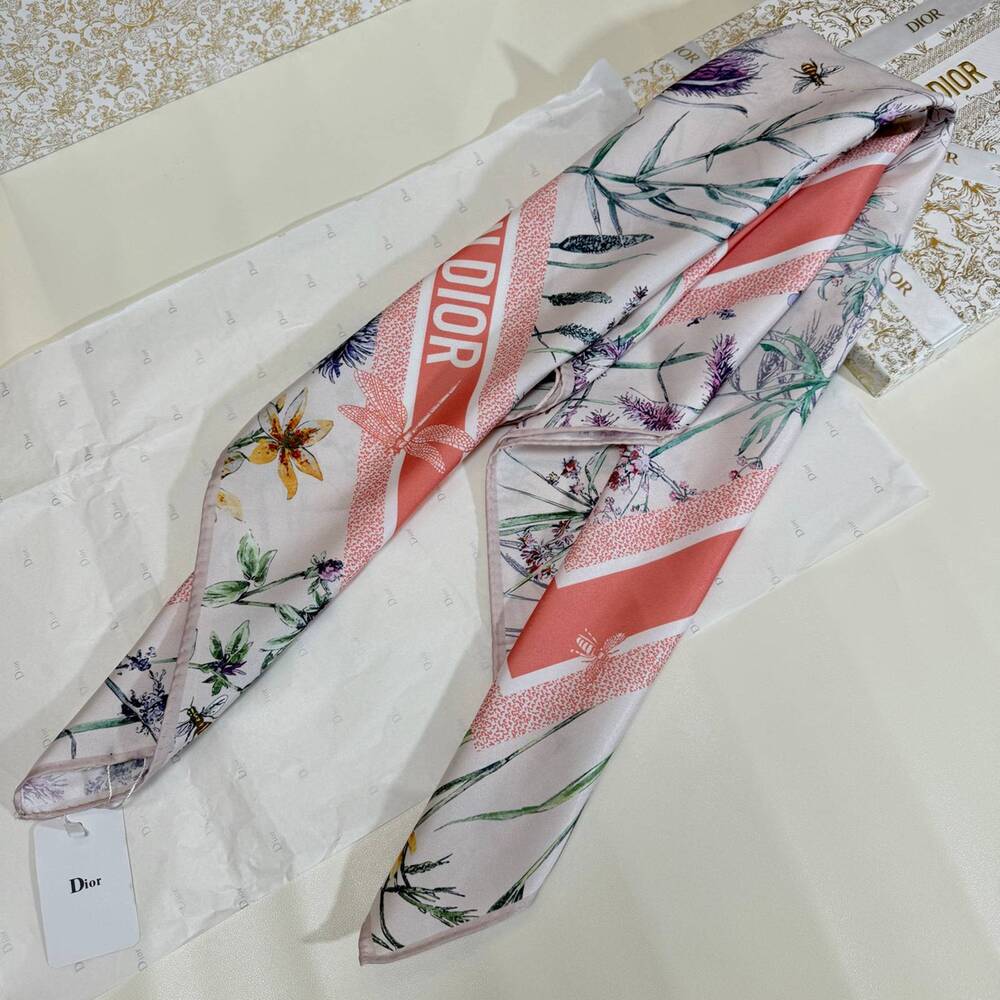 Dior Floral Square Scarf - Picture 4 of 9